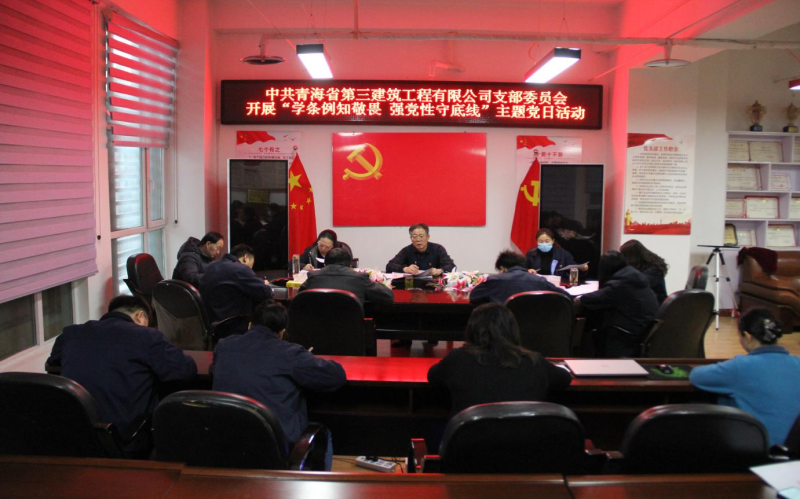 中共青海省第三建筑工程有限公司支部委員會 開展&ldquo;學(xué)條例知敬畏 強(qiáng)黨性守底線&rdquo; 主題黨日活動